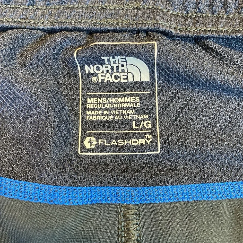 Men's Northface Flashdry Athletic Shorts Black With Blue Large Drawstring‎